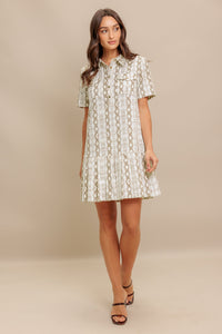 CHIC PYTHON WOVEN MINI DRESS