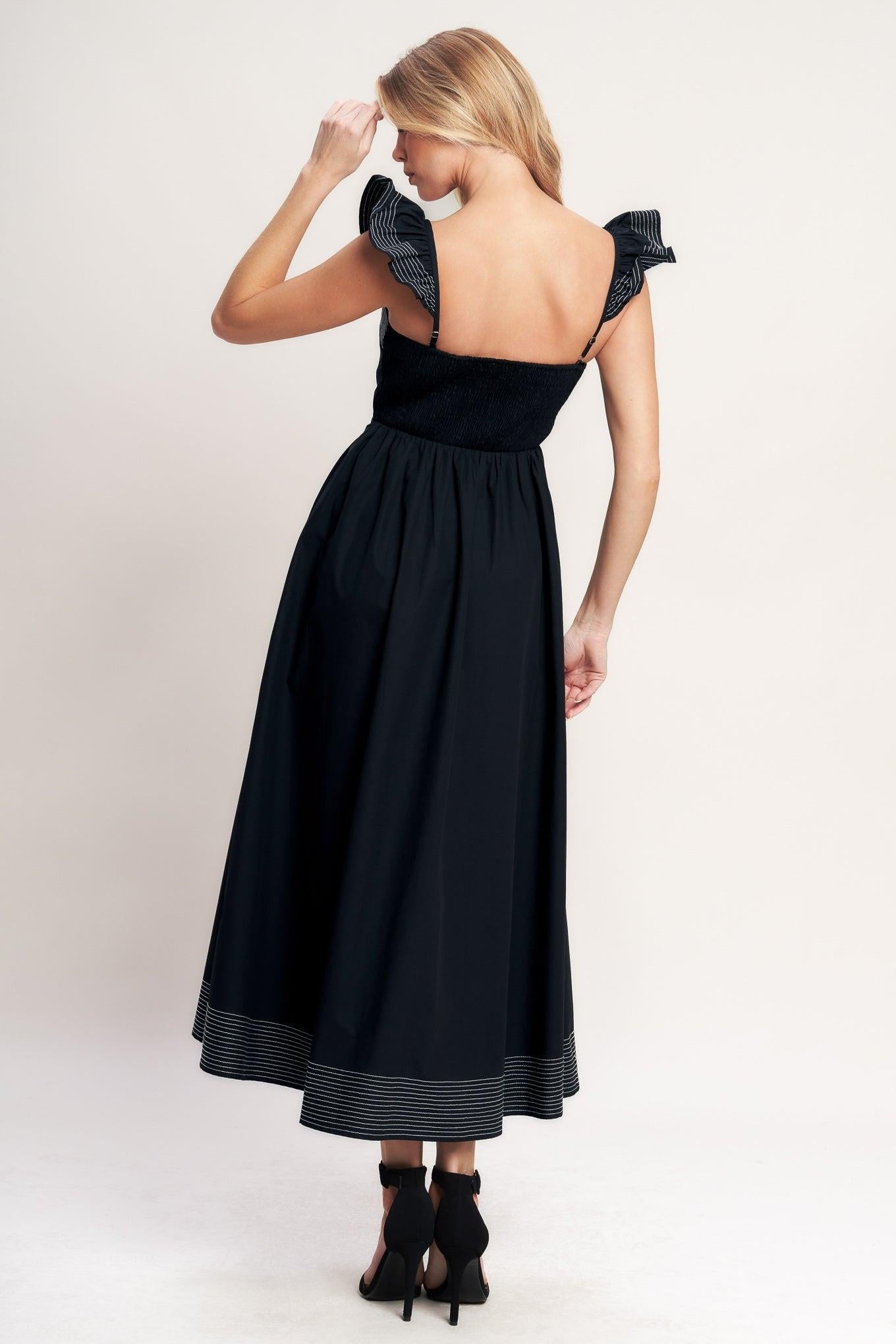 BEAUTIFULLY UNEXPECTED WOVEN MIDI DRESS