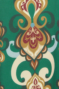 MODERN RETRO BLOOM WOVEN MIDI DRESS