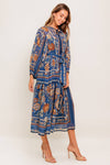 BOHEMIAN TAPESTRY WOVEN MIDI DRESS