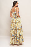 GOLDEN BLOSSOM WOVEN MAXI DRESS
