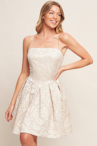 ROMANTIC GARDEN WOVEN MINI DRESS