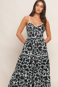 URBAN WILD WOVEN MIDI DRESS