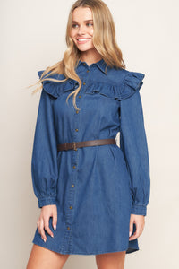 BLUEBIRD COWGIRL DENIM MINI DRESS