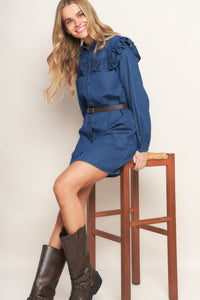 BLUEBIRD COWGIRL DENIM MINI DRESS