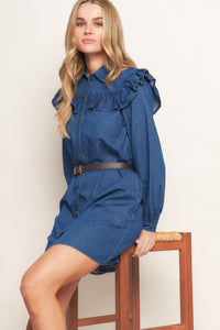 BLUEBIRD COWGIRL DENIM MINI DRESS