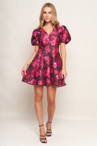 BLOOM RHAPSODY WOVEN MINI DRESS