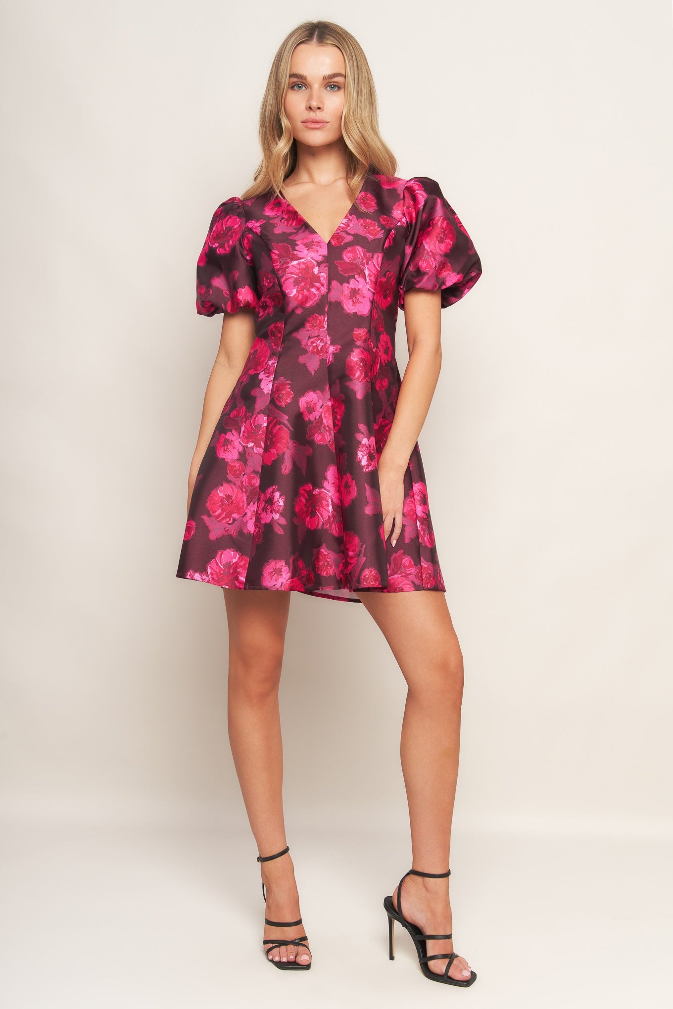 BLOOM RHAPSODY WOVEN MINI DRESS