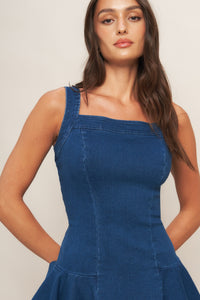 RODEO BREEZE DENIM MINI DRESS