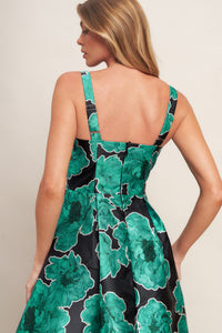 ROYAL BAROQUE WOVEN MIDI DRESS