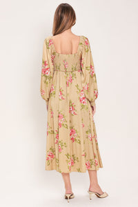 ENGLISH GARDEN WOVEN MIDI DRESS