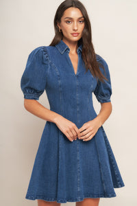 WESTWOOD CHARM DENIM MINI DRESS
