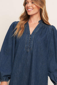 CANYON BREEZE DENIM MINI DRESS
