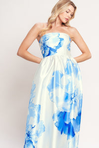 LUXE PEONY WOVEN MAXI DRESS