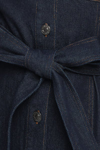 HOLIDAY DARK INDIGO DENIM MINI DRESS