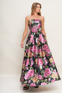 GLAMOUR GARDEN WOVEN MAXI DRESS