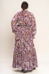 VIOLET BLOSSOM SPIRIT WOVEN MAXI DRESS