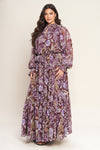 VIOLET BLOSSOM SPIRIT WOVEN MAXI DRESS