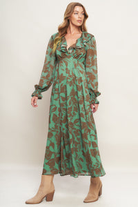 BOTANIC DREAMS WOVEN MAXI DRESS