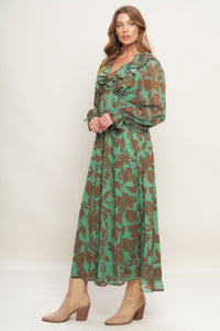 BOTANIC DREAMS WOVEN MAXI DRESS