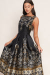 BAROQUE SPELL WOVEN MIDI DRESS