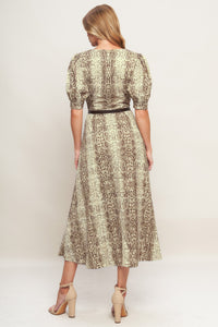 PRIMAL GRACE WOVEN MIDI DRESS