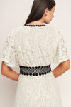 PETITE LUNE WOVEN LACE MIDI DRESS