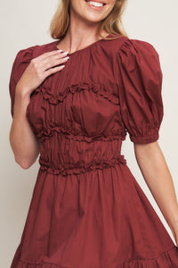 PLAYFUL CLASSIC WOVEN MINI DRESS