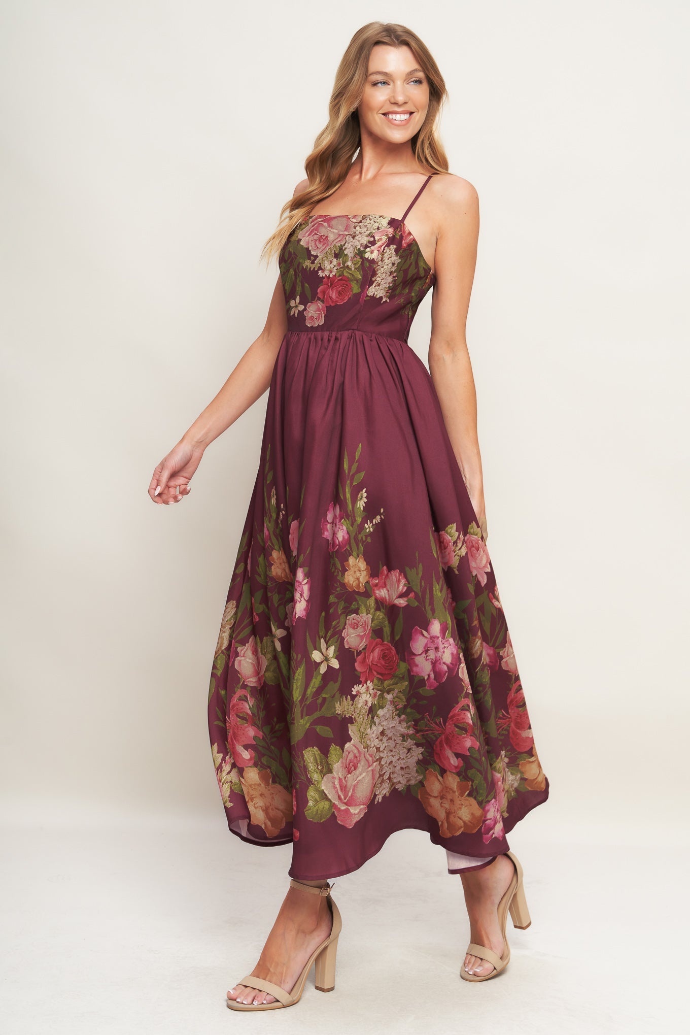 SECRET GARDEN ROMANCE WOVEN ANKLE DRESS