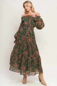 TERRACOTTA TRAIL WOVEN MIDI DRESS