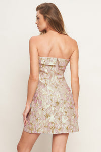 LUMIÈRE BLOSSOM WOVEN MINI DRESS