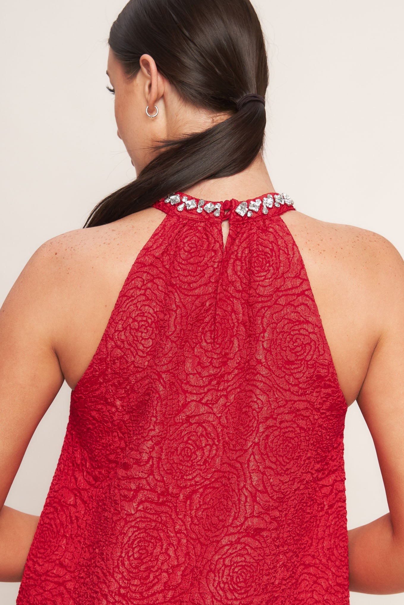 SPARKLE & SWIRL WOVEN MINI DRESS