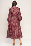 VINTAGE TAPESTRY WOVEN MIDI DRESS