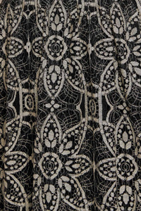 GOTHIC BLOOM WOVEN LACE MIDI DRESS