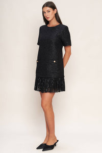 SPARK AFFAIR TWEED MINI DRESS