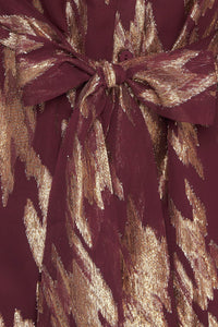 METALLIC MUSE WOVEN MINI DRESS