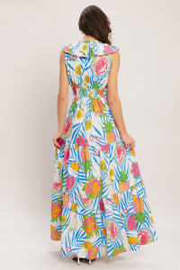 PINEAPPLE PARADISE WOVEN MAXI DRESS