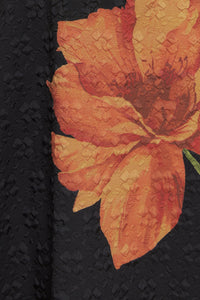 ART NOUVEAU BLOOM WOVEN MIDI DRESS