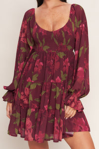 BLOOM RHAPSODY WOVEN MINI DRESS