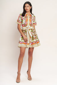 LOVE AT FIRST SIGHT WOVEN MINI SHIRT DRESS