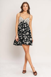 DARK ROMANCE WOVEN MINI DRESS