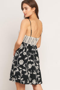 DARK ROMANCE WOVEN MINI DRESS