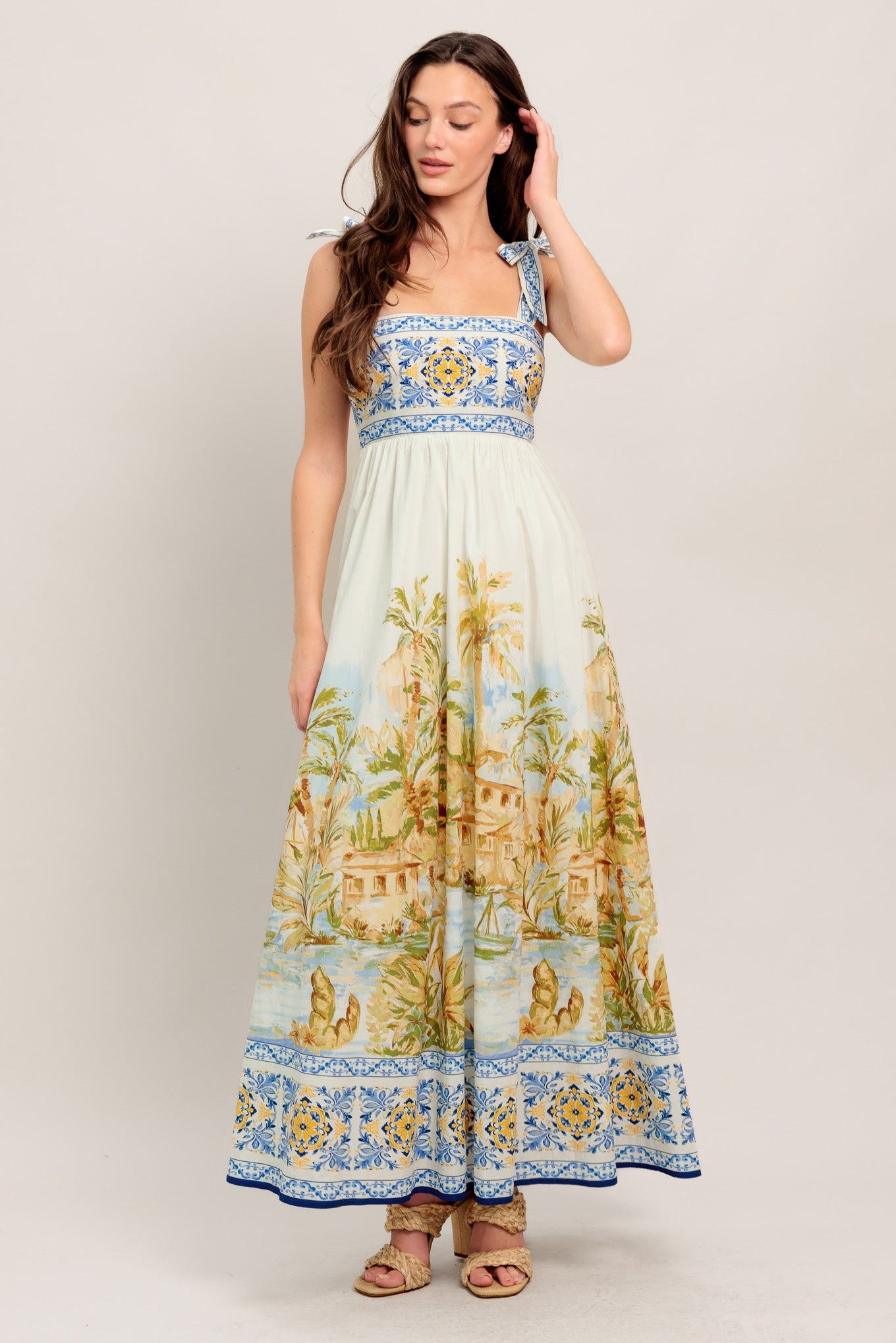 POSTCARD PERFECT WOVEN MAXI DRESS