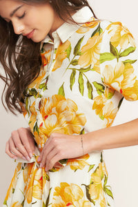 UPLIFTING PALETTE WOVEN MIDI DRESS