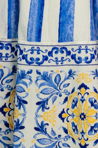 BLUE HORIZON BEAUTY WOVEN MIDI DRESS