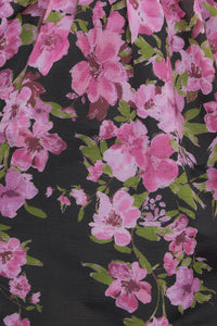 NIGHTFALL BLOSSOM WOVEN MIDI DRESS