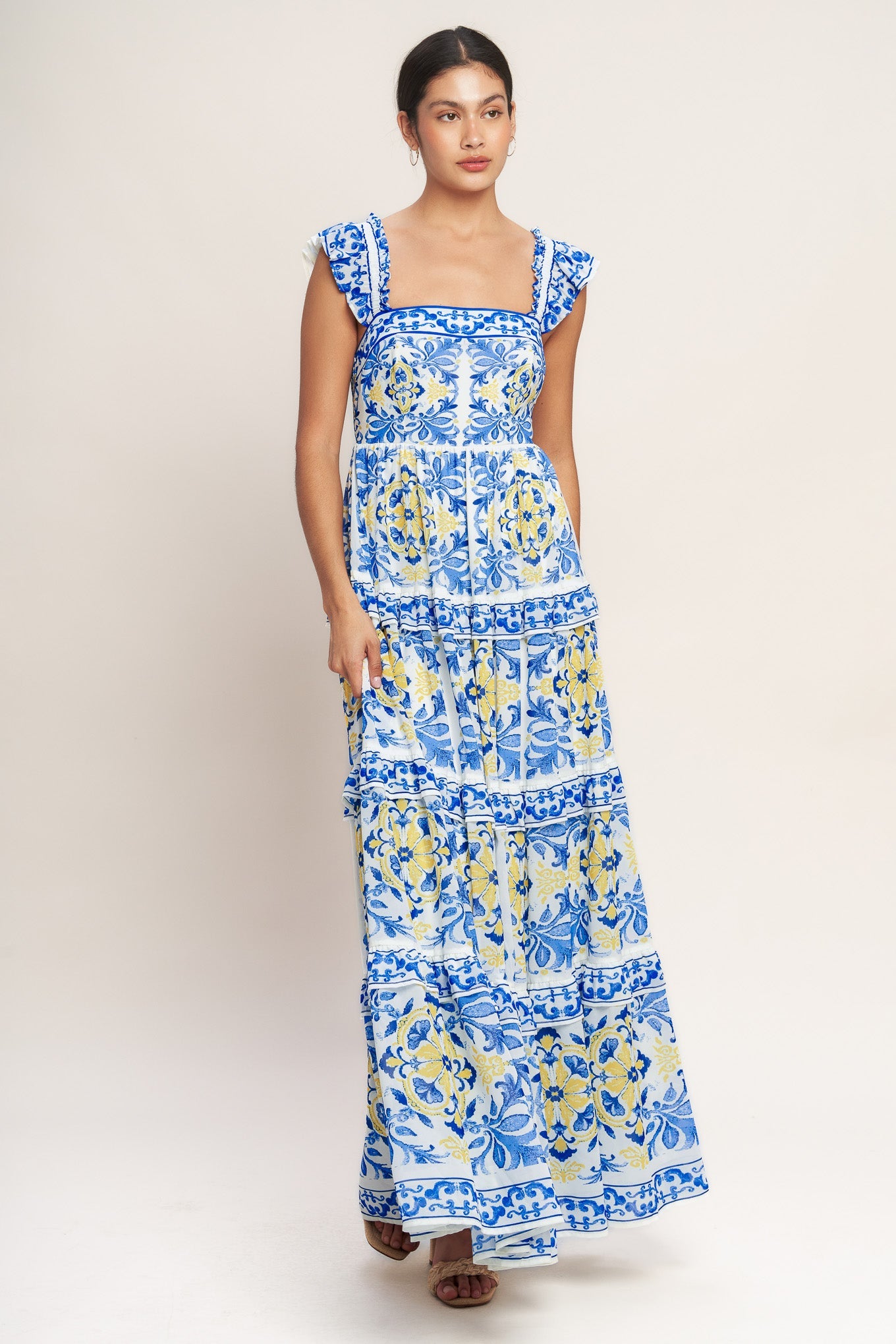SALTY AIR SWEETHEART WOVEN MAXI DRESS