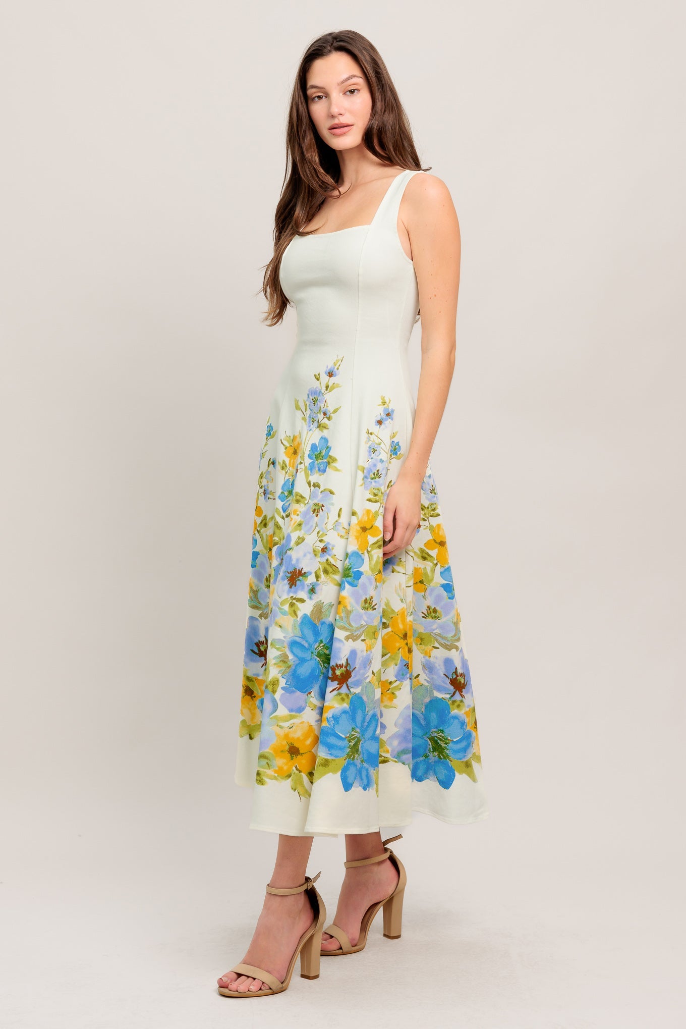 DREAMING OF THE COAST WOVEN MIDI DRESS