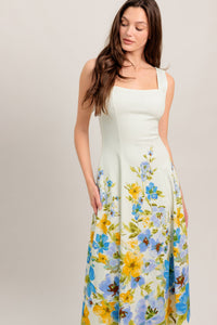 DREAMING OF THE COAST WOVEN MIDI DRESS