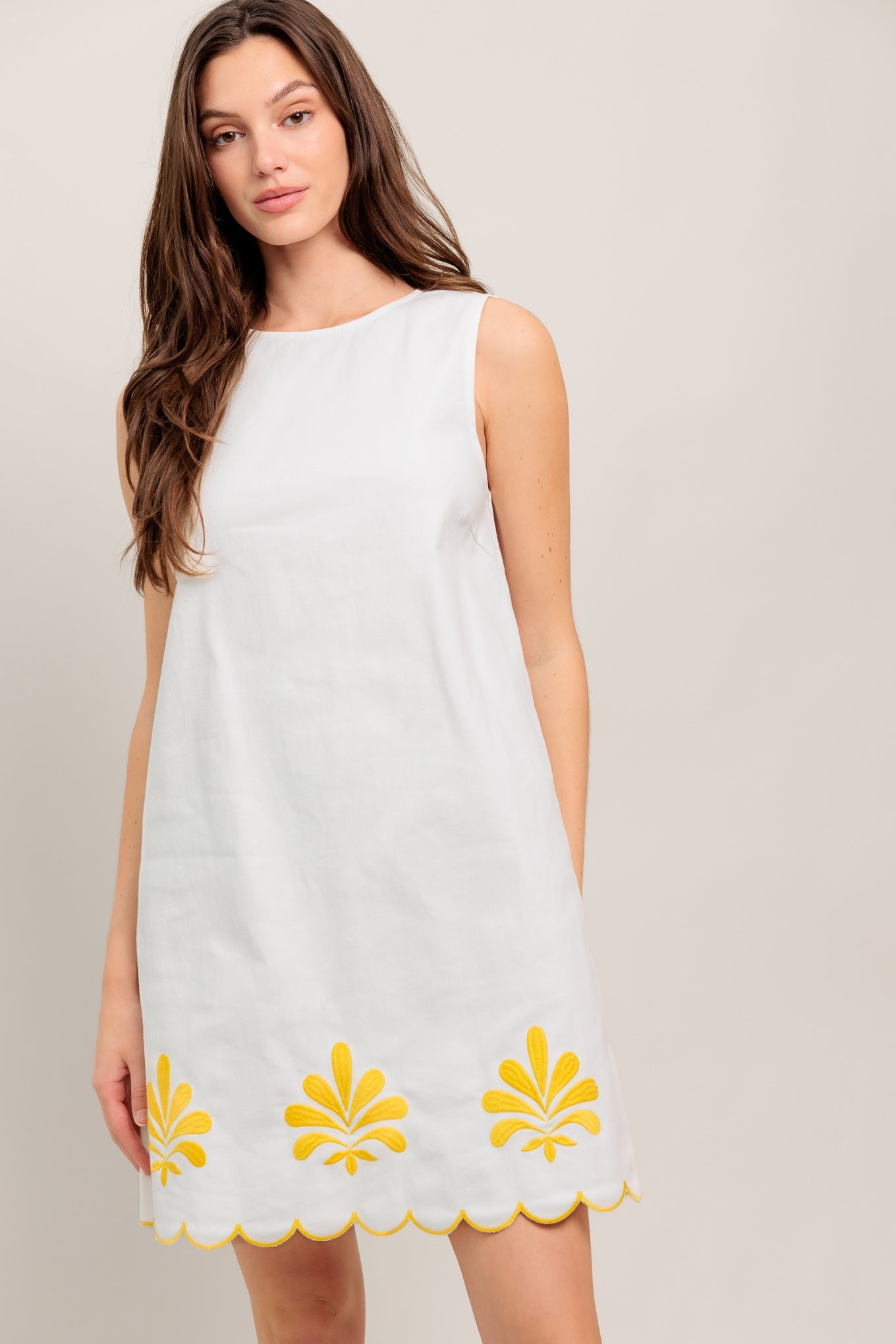 SWEET AS SUNSHINE WOVEN MINI DRESS